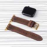 Apple Watch Band Handcrafted "Crazy Horse" Leather Padded in Colors
