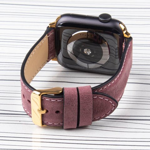Apple Watch Band "Crazy Horse" Lilac Leather