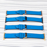 Apple Watch Band Blue Premium Leather