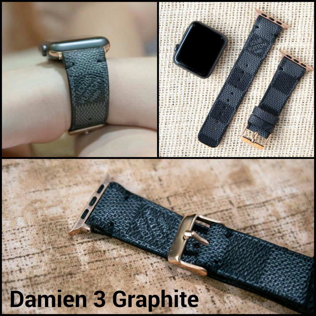 Apple Watch Band Repurposed Damier LV Monogram Brown, 40mm/41mm / Silver