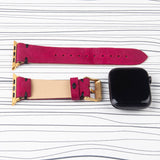 Apple Watch Band Handstitched Premium Leather Fuchsia