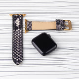 Apple Watch Band Leather  Snake Pattern