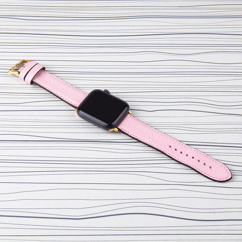 Apple Watch Band Pink Premium Flotter Leather