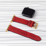 Apple Watch Band "Crazy Horse" Red Leather