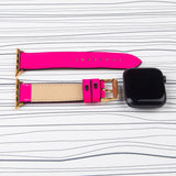 Apple Watch Band Neon Pink Premium Leather