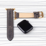 Apple Watch Band Handcrafted "Crazy Horse" Leather Padded in Colors