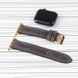 Apple Watch Band "Crazy Horse" Grey Leather