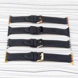 Apple Watch Band "Crazy Horse" Leather Black