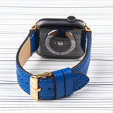 Apple Watch Band Blue Premium Flotter Leather
